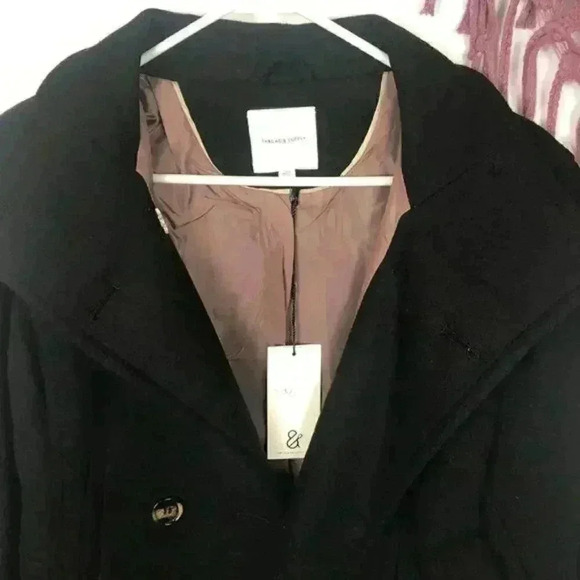 Thread & Supply Double‎ Breasted Wool Blend Coat - Picture 2 of 6